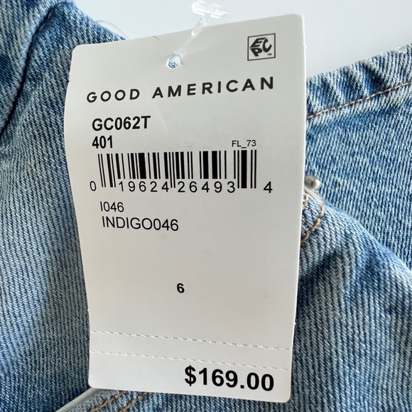 Good American Good Classic High Rise Distressed Jeans, Indigo - Size 28 - Picture 10 of 12